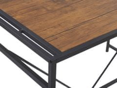 Beliani Jedálenská súprava stola a 4 stoličiek tmavé drevo/čierna BURTON