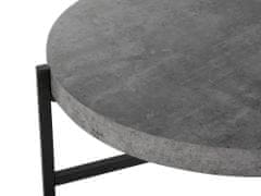 Beliani Konferenčný stolík s betónovým efektom sivá/čierna BONITA