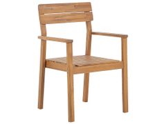 Beliani Sada 2 drevených stoličiek z akáciového dreva FORNELLI