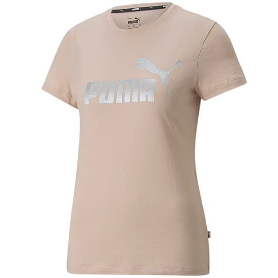 Puma Tričko výcvik béžová Ess Metallic Logo Tee