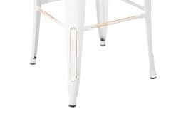Beliani Sada 2 barových stoličiek 76 cm bielo zlatá CABRILLO
