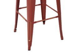 Beliani Sada 2 barových stoličiek 76 cm červená/zlatá CABRILLO