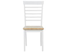 Beliani Jedálenská súprava stôl a 2 stoličky svetlé drevo s bielou BATTERSBY