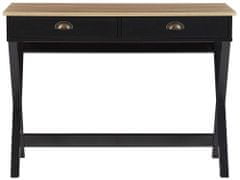 Beliani Písací stôl 103 x 50 cm čierny so svetlým drevom EKART
