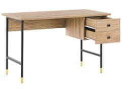 Beliani Písací stôl 120 x 60 cm svetlé drevo ABILEN