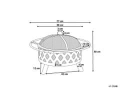 Beliani Vonkajšie oceľové ohnisko čierne MAYON