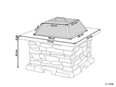 Beliani Záhradné kamenné ohnisko KELUD