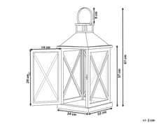 Beliani Drevený lampáš 61 cm hnedý TELAGA