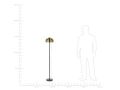 Beliani Stojaca lampa 148 cm čierna / zlatá SENETTE