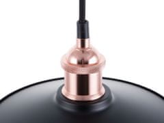 Beliani Závesná kovová lampa čierna SWIFT S