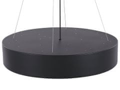 Beliani Závesná kovová LED lampa čierna BALILI