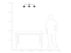 Beliani Stropná lampa s 3 svietidlami MONTONE