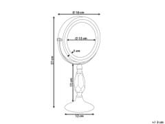 Beliani Kozmetické LED zrkadlo 18 cm strieborné MAURY