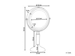 Beliani Kozmetické LED zrkadlo 18 cm zlaté BAIXAS