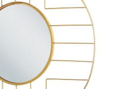Beliani Nástenné zrkadlo guľaté 60 cm zlaté HESDIN