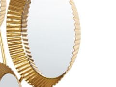 Beliani Nástenné zrkadlo kovové 55 x 36 cm zlaté WATTRELOS