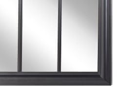 Beliani Nástenné zrkadlo kovové 69 x 89 cm čierne EMBRY