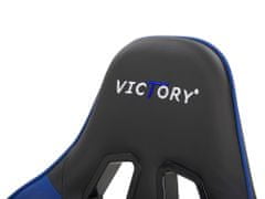 Beliani Kancelárska čierno-modrá stolička s nastaviteľnou výškou VICTORY