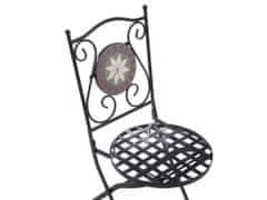 Beliani Sada 2 kovových záhradných stoličiek čierna CARIATI