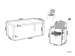 Beliani Záhradná jedálenská súprava stola a 8 ratanových stoličiek čierna GROSSETO
