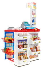 Mamido Detský supermarket s nákupným košíkom červený