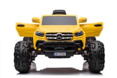 Lean-toys Mercedes DK-MT950 4x4 batériové auto zlatožltá farba