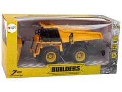 Lean-toys Sklápacie auto Construction 2.4G R/C Yellow 1:12 Zvuk