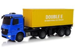 Lean-toys Veľký nákladný automobil R/C Mercedes Arocs Blue 1:20 Kontajner dlhý 58 cm