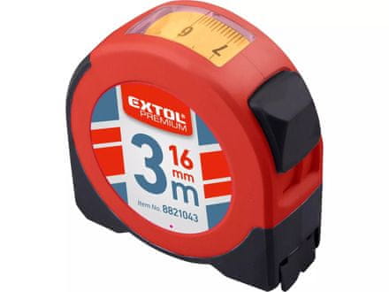 Extol Premium Zvinovací meter (8821043) s okienkom, 3m/16mm