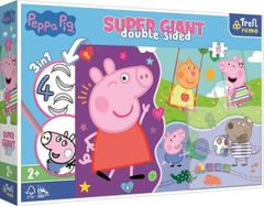 Oboustranné puzzle Prasátko Peppa SUPER GIANT - 15 dílků