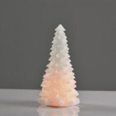 ACA ACA Lighting biela vianočná sviečka v tvare stromu, 1 LED na batérie 3xAAA, WW, IP20, pr.13.5X23.5cm X0711119