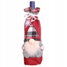 Korbi Vianočné puzdro na fľaše vína, plstené puzdro, Z8 červená