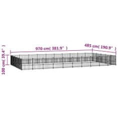 Petromila vidaXL Vonkajšia voliéra pre psy oceľová 47,05 m²