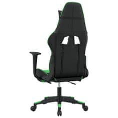 Petromila vidaXL Herná stolička s podnožkou čierna a zelená umelá koža