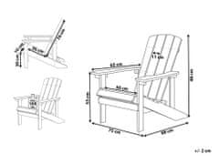 Beliani Biela záhradná stolička ADIRONDACK