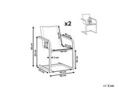 Beliani Sada 2 záhradných stoličiek béžová COSOLETO