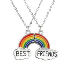 Northix Náhrdelník priateľstva, Best Friends - Rainbow 