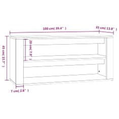 Vidaxl Regál na topánky dub sonoma 100x35x45 cm spracované drevo