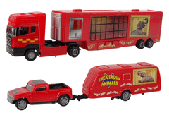 Lean-toys Cirkus Truck Animal Transporter Príves PickUp Lion Tiger