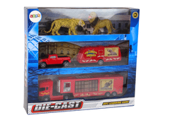 Lean-toys Cirkus Truck Animal Transporter Príves PickUp Lion Tiger