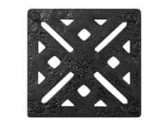 Beliani Štvorcový betónový stojan na slnečník čierny CHIETI
