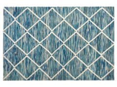 Beliani Vlnený koberec 140 x 200 cm modrý BELENLI