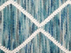 Beliani Vlnený koberec 140 x 200 cm modrý BELENLI