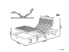 Beliani Sada 2 jednolôžkových elektricky nastaviteľných roštov STAR