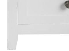 Beliani Nočný stolík s 2 zásuvkami biela/hnedá LAYOLA