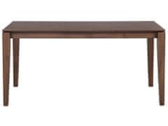 Beliani Jedálenský stôl 160 x 90 cm tmavé drevo LOTTIE