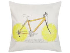 Beliani Sada 2 vankúšov s motívom bicykla 45 x 45 cm RUSCUS