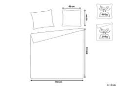 Beliani Súprava posteľnej prikrývky a vankúšov 140 x 210 cm hnedá RAYEN