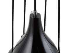 Beliani Závesná kovová lampa s 5 žiarovkami čierna SAVIO