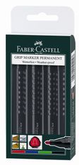 Faber-Castell Popisovač Grip Permanent guľatý 4 set